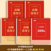 书行 行楷练字帖成人速成行书3000字控笔训练练字帖初学者零基础硬笔书法纸临摹笔画偏旁常用字练字本 行书【常用3000字+高频常用字4款】共5本 无规格