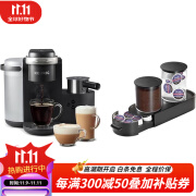 KEURIG 单份 K-Cafe 拿铁卡布奇诺咖啡机+咖啡包存储转盘 轻奢时尚耐用 Dark Charcoal