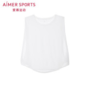 Aimer sports爱慕运动背心上衣女士秋季无袖薄款ALLINII运动背心AS141N81 珍珠白1AD 160