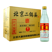 大都京韵二锅头 清香型固态法白酒 65度 500mL 8瓶 整箱