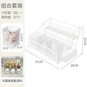 宾猎豹厨房吊柜升降拉篮下拉式置物架上下顶柜调味料伸缩开门式橱柜拉篮 [组合套装]小拉篮(暖白)+收