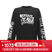 VERSACE JEANS/范思哲24年时尚宽卫衣商场同款大牌上衣潮 899黑色 S