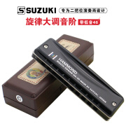 日本SUZUKI铃木定制改装旋律大调音阶十10孔布鲁斯口琴二把位音阶较完整有低音246也有中音的7 旋律大调HA-20 C调-常用调式