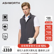 ASHWORTH[四面弹]雅狮威秋季挺括立领户外运动通勤休闲背心马甲男风衣开衫 T3-香樟灰色 S