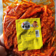 希膳牛板筋网红食品东北美食延吉特色甜辣口150克透明包装即食 甜辣味150g三袋