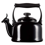 酷彩（Le Creuset）珐琅碳钢烧水壶传统鸣笛茶壶 2.1L 德国进口 经典黑 2.1L