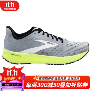 Brooks跑步鞋男鞋 Hyperion Tempo网面透气跑鞋 缓震防滑轻便运动鞋 Grey/Black/Nightlife 08.0