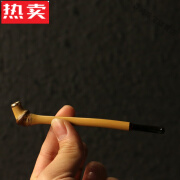 QKX高端手工制作天然异形竹节筇竹烟嘴竹雕竹制过滤嘴小品质 粗烟不带过滤