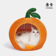 未卡大橘大利藤窝藤编猫窝成幼猫夏季凉窝可拆卸棉垫猫用品猫狗通用