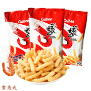 Calbee河童虾条90g*3袋薯条膨化办公室休闲零食 泰国进口 原味虾条 90g*3袋