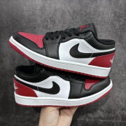 耐克（Nike）AJ1低帮篮球鞋运动鞋登山鞋跑步鞋头层黑红脚趾553558-161尾货 45