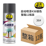 普速十银色自喷漆 银色x12/箱 家具用木器漆不掉色 墙面涂鸦 不锈钢铁门窗修复 金属防锈漆36自动手喷银色油漆