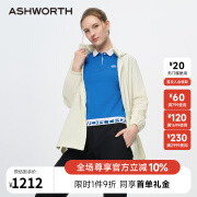 ASHWORTH[四面弹]雅狮威秋季高尔夫专业运动可拆卸连帽束腰户外风衣女夹克 米杏色 S 2