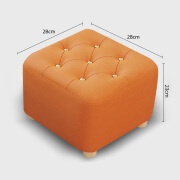 杞记轻奢科技布久坐凳子家用矮凳门口换鞋凳客厅小茶几凳创意实木凳子 23高-桔桔(大钉凳)