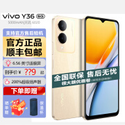 vivo【现货速发】 Y36 5G手机【分期免息白条可选24期】200%扬声器 时尚外观 1300万影像系统 星河金6GB+128GB 套餐二：白条12期分期-免息