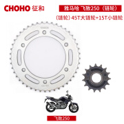 征和（CHOHO）摩托车链盘链轮飞致250/MT-09/YZF-R3/MT-07油封链条 雅马哈-飞致250/428/45/15挂胶(