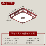 好运马（HAOYUNMA）新中式吸顶灯客厅卧室餐厅书房实木长方形仿古中国风led灯具套餐 H2方【30*30CM】高光18W 过道、