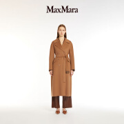 MaxMara【甄选惠享】 2024春夏女装绵羊毛系带大衣9011024106 驼色 38