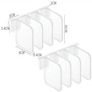 卡汐沐冰箱分隔板自由隔断分割分格片卡扣侧小隔板挡板抽屉分隔夹门神器 冰箱分隔夹48个装