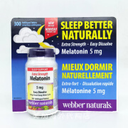 加拿大Webber Melatonin伟博褪黑素睡眠松果体素5mg 300粒 300粒