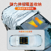 2022新款伸缩式自动车衣通用车罩遮阳档四季通用防雪防尘罩 银（下单请留言备注车型） SUV-中