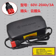 台铃电动车原装专用两孔铅酸充电器48V12AH60V72V20AH云插头公插 台铃60V-3A云插头-宝德款适用于