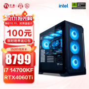 宁美 i7 14700KF/4080S 游戏电竞直播电脑畅玩3A高画质台式主机生产力DIY深度学习组装电脑 新一代AIPC 配置三 i7 14700KF/4060Ti 8G