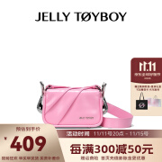 JellyToyboy包包女包JTB人鱼包2024新款高级感褶皱小方包小众设计斜挎包 粉红色