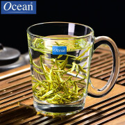 Ocean进口玻璃茶杯泡茶杯带把套装家用待客水杯加厚大容量喝绿茶 时尚把杯315ml【单只】