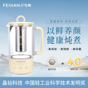 飞剑（FEIJIAN）纯钛迷你养生壶 家用煮茶壶煮茶器烧水壶 保温一体全自动多功能恒温电水壶 办公室便携小型花茶壶 【含滤网】奶酪黄600ml