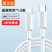 专用原装iphone13充电器头20W苹果11/12pro数据线插头手机快充 1.0米PD快充线2条