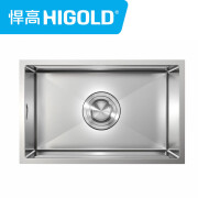 悍高（HIGOLD）BL1.0单槽952322手工水槽无孔304不锈钢拉丝680X428X240洗碗池 水槽952322【不配龙头】