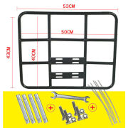 【京优选】适用于外卖箱车载架摩托车电动车货架电动车车架子后尾架 平板架 【内径53/43+安装配件】