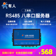 智博联【有人物联网】8路串口服务器MQTT rs485多串口转以太网网口modbu