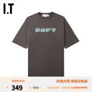 BAPYIT 女装中长款短袖T恤24春新款个性时尚毛边logo装饰半袖TE1220XM GYX/中灰色 XS