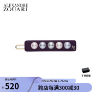 施华利（ALEXANDRE ZOUARI）小巧仿珍珠系列边夹品手工发饰头饰送女友 紫色231LL