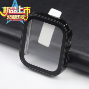 依诺佩适用苹果iwatch8 防水保护套 PC壳膜一体直边电镀防水表壳 ultra 1#电镀黑色 防水壳40mm