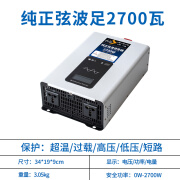 亿电虎大功率纯正弦波12v转220v转换器24v48v60v72逆电噐电动车载 足功率2700瓦同行标10000W2 12V