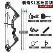 HUWAIREN复合弓滑轮弓箭成人射箭套装户外两用弓裴奇S1火麒麟比赛竞技弓箭 裴奇S1基础套装30-70磅可调