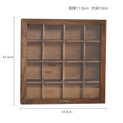 实木桌面收纳柜格子防尘首饰储物柜茶具展示柜透明玻璃摆件储藏盒 CF-221-16格玻璃 亚克利