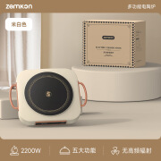 Zemkon电陶炉家用小型迷你电茶炉围炉煮茶新品京选电磁炉 米白色-ZENKON