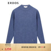 ERDOS【商场同款】秋冬精纺圆领基础款纯色舒适男羊绒衫 丹宁蓝 165/88A/S