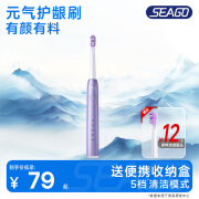 赛嘉（seago） 电动牙刷成人款 充电情侣自动声波牙刷家用防水 特惠联名款(送12个双效刷头+收纳盒)