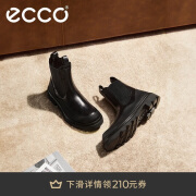 爱步（ECCO）短靴女 24年冬季新款简约通勤厚底切尔西靴 革新214793 黑色37