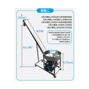 华控兴业螺旋圆斗上料机弹簧提升机塑料颗粒粉末不锈钢蛟龙倾斜输送机 140镀锌总长2米提1.5米整套 不