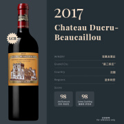 宝嘉龙Ducru-Beaucaillou红酒 法国1855二级庄园原装进口干红葡萄酒 正牌宝嘉龙2017单支装