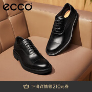 爱步（ECCO）男鞋商务皮鞋 德比鞋正装鞋通勤皮鞋 都市伦敦系列525684 黑色40