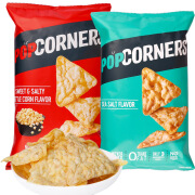 优佳PopCorners 玉米片进口薯片噗噗脆膨化食品休闲零食露思推荐 咸甜味142g*1袋+海盐味142g*1袋