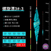 薇欧漫抗风浪防走水夜光浮漂螺旋漂防流水鱼漂抗走水抗风浪浮漂野钓浮标 螺旋漂吃铅2.3g15目2