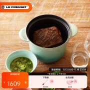 酷彩（Le Creuset）珐琅锅铸铁18/20cm焖煮锅 汤锅炖锅煲汤煮粥家用多功能微压锅法国 大号焖煮锅青羽色 20cm